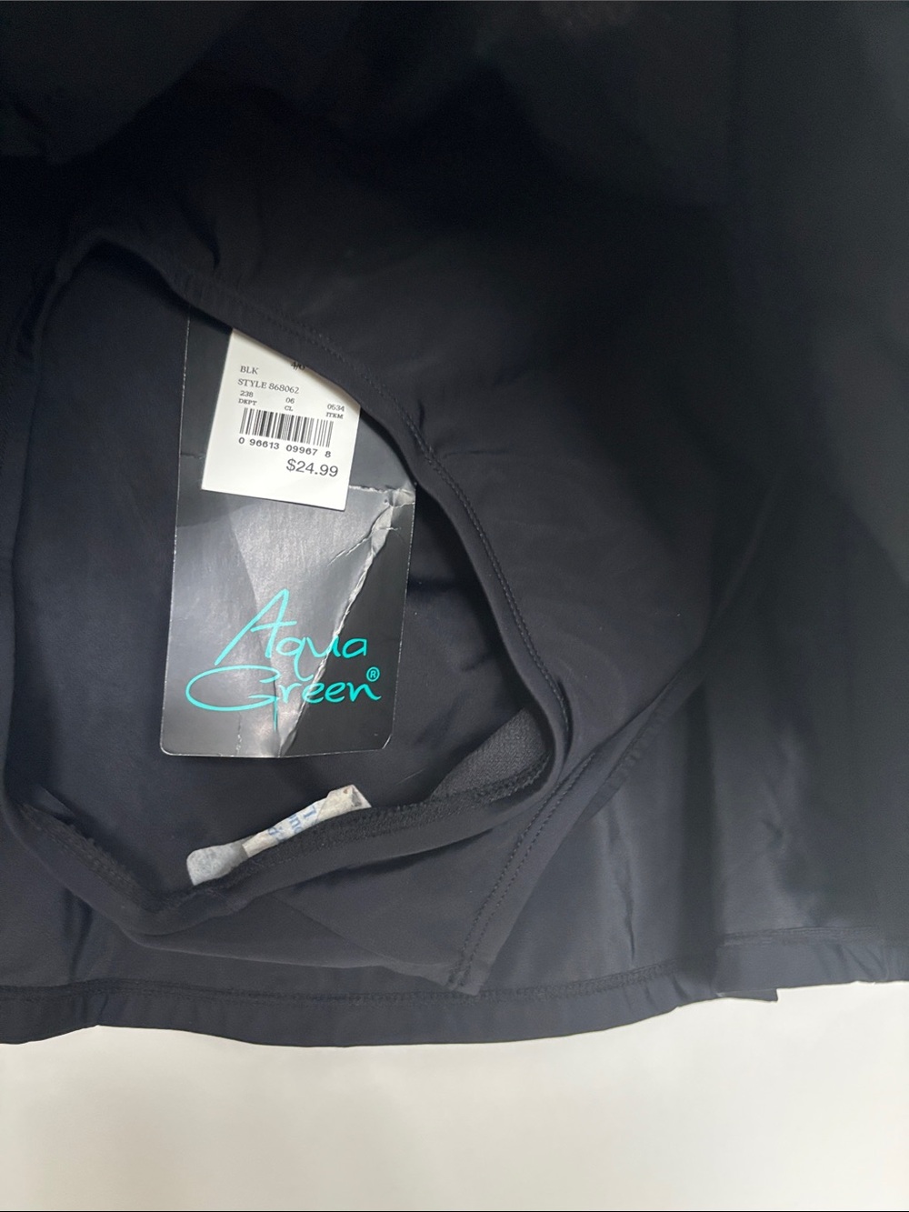 Aqua Green Black Swim Skirts Sz S NWT - Picture 2 of 5